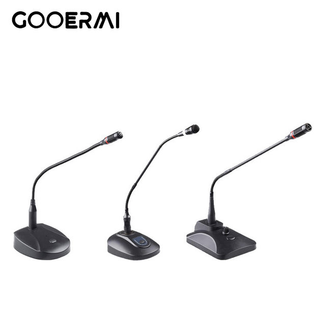 DA100  DA110  DA120  Desktop Conference Microphone Wired Electret Condenser Gooseneck Mic with 3V Power Base 16ft Audio Cable