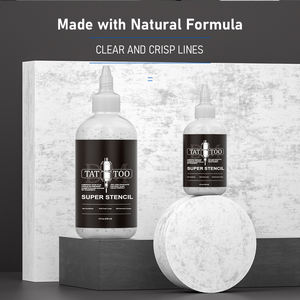 Crème de transfert de tatouage noire de haute qualité 8OZ 236ml, <span class=keywords><strong>pochoir</strong></span> de tatouage pour tatouage corporel - Product Image 3