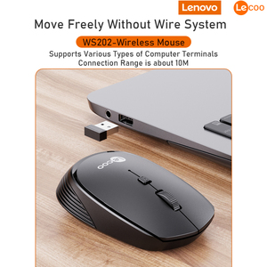 Lecoo WS202 yüksek kalite taşınabilir USB kablosuz fare 1200DPI 4D Mini tarzı Lenovo dizüstü bilgisayar aksesuarları için LED aydınlatmalı - Product Image 6