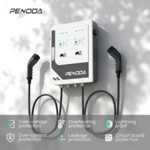 Estación de Carga Rápida para Vehículos Eléctricos (EV) de 22kW/44kW, Tipo 1 y 2, con WiFi y 4G, IP55, para Uso Comercial, Venta al Por Mayor de Fábrica - Product Image 6