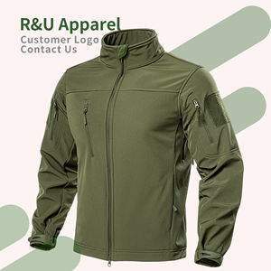 Veste tactique softshell pour <span class=keywords><strong>homme</strong></span> avec logo <span class=keywords><strong>personnalisé</strong></span> R&U OEM, doublure en <span class=keywords><strong>polaire</strong></span>, imperméable, avec deux poches intérieures, vente en gros - Product Image 2