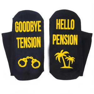 Calcetines Divertidos de Algodón <span class=keywords><strong>para</strong></span> Hombre y Mujer, <span class=keywords><strong>Regalos</strong></span> de Jubilación, ADIÓNDELA LA TENSION, HOLA PENSION - Product Image 4