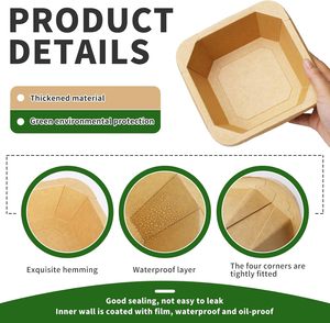 Octagonal Salad <b>Paper</b> <b>Bowl</b>-Disposable Eco-Friendly & Food Grade for Party Occasions - Product Image 2