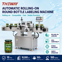 Machine d'étiquetage de bouteilles rondes à grande vitesse pour huiles comestibles, vinaigre, bouteilles en verre et en plastique, production alimentaire