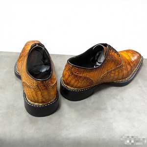 100% crocodile leather men's shoes, hand-rubbed color, genuine leather, formal shoes, high-end and elegant - Product Image 6