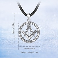 Collana massonica da uomo o da donna in argento Sterling 925 con Design retrò