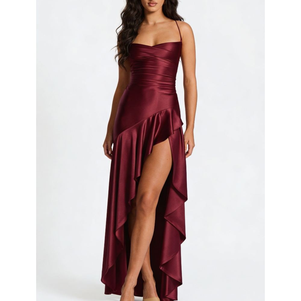 sequin twist a-line dress in lavender Hot Pink main image 1