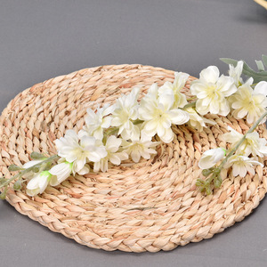 2 forcelle Delphinium simulazione giacinto di seta fiore floccato in Faux Violet strada matrimonio piombo decorazione soggiorno per san valentino - Product Image 6