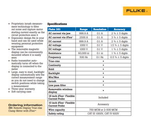 381 เครื่องวัดทรูอาร์เอ็มเอสแบบแสดงผลระยะไกล IFlex 1000A 2500A AC 1000V III/IV จอแสดงผลแม่เหล็กไร้สาย ความต้านทาน 60k 1 - Product Image 4
