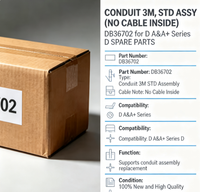 CONDUIT 3M, ASSEMBLAGE STANDARD (SANS CÂBLE À L'INTÉRIEUR) DB36702 pour la série D A&A+ PIÈCES DE RECHANGE D