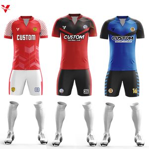 Kaos Sepak Bola Lengan Pendek Bernapas Jersey Retro Sepak Bola Cepat Kering Kaos Sepak Bola Retro Pria Camisetas De Futbol Dengan Logo H363 - Product Image 1