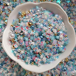 1kg DIY Craft Slime sprinkles giáng sinh Snowman bông tuyết Acrylic Hạt Ngọc Trai Mix Polymer đất sét sprinkles lát - Product Image 4