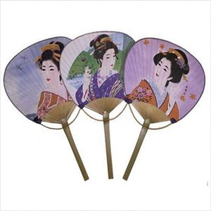 พัดกระดาษแบบกำหนดเองพร้อมพิมพ์โลโก้ พัดไม้ไผ่และกระดาษดิบ พัดงานแต่งงาน - Product Image 4