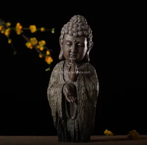 Gran oferta de estatuas de cabeza de Buda pequeñas Zen chinas artificiales hechas a mano modelos de figuras de piedra realistas decoración de interiores ornamento