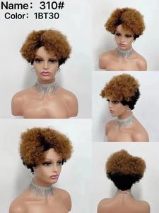 Letsfly Wholesale Cheap Short Cut Curly <b>Human</b> <b>Hair</b> Wigs Non Lace Natural <b>Color</b> 100% <b>Human</b> <b>Hair</b> Brazilian Wigs <b>Hair</b> <b>Extension</b> - Product Image 4