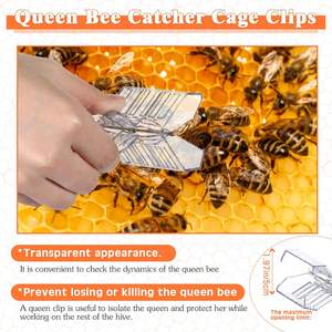 <span class=keywords><strong>Kit</strong></span> de marquage reine des abeilles 15 pièces fournitures d'apiculture 8 stylos 2 bouteilles 5 clips de cage en plastique nouvel état 1 an de garantie - Product Image 6