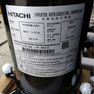 คอมเพรสเซอร์ทำความเย็นอินเวอร์เตอร์ HITACHI รุ่น 401DHVM-64D1 R22 5250W สำหรับเครื่องปรับอากาศ ระบบทำความเย็นและความร้อน - Product Image 1
