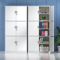 Casier en métal de grande capacité à 3 portes Casier en acier écologique Armoire d'étudiant Casier de salle de sport Armoire de rangement de bureau avec serrure à clé
