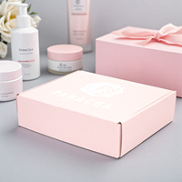 Boîte-cadeau cosmétique ondulée personnalisée boîte d'emballage en papier pliable écologique pour le maquillage bijoux de soins de la peau