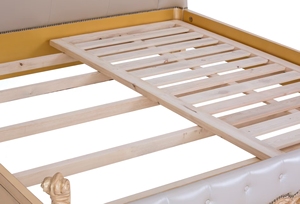 Mobili per Camera da Letto in Stile Moderno Francese di Lusso, Forniture di Alta Qualità per Camera da Letto di <span class=keywords><strong>Palazzo</strong></span>, Letto Matrimoniale in Legno Massello Intagliato - Product Image 3
