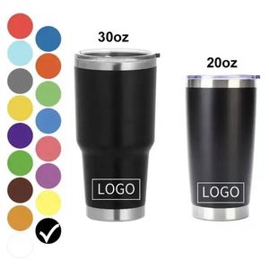 Gobelet isotherme en acier inoxydable à double paroi de 20 oz avec couvercle, revêtement poudré, vente en gros - Product Image 4