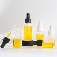 HOPECK 10/15/20/30ML Bouteille en verre pour sérums et huiles essentielles avec compte-gouttes en plastique 18/410 Les Line Collar Pipette pour gouttes oculaires