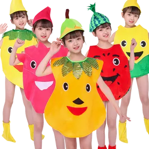 Groothandel Kinderdag Feest Zon Regendruppel Banaan Aardbei Cartoon Fruit Kostuum Groente Halloween Cosplay Voor Jongen Meisje