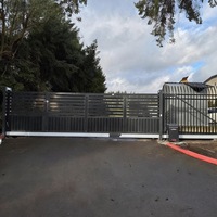 Portails coulissants en acier galvanisé, portails en aluminium sur mesure, ouvre-portail électrique, motorisé, robuste, automatique, pour clôture