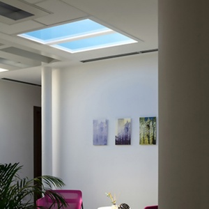 Artificial Skylight Indoor Roof LED <b>Panel</b> <b>Lighting</b> Fixture Blue Sky Effect Home Office Modern Aluminum Alloy Dual Color Temp - Product Image 4