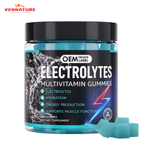 Complément Sportif Gommes aux 6 Électrolytes Marque Blanche, 150 Unités, Saveur Framboise Bleue