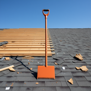 Pala para tejas con mango en D, hoja de acero de 42 pulgadas, rasguñador de techo cuadrado de 13 1/2 pulgadas para uso residencial y comercial - Product Image 2