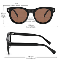 Nouvelles Lunettes de Soleil en Acétate Style Italien avec Monture en Matériau Pin, Design Tendance, Logo Personnalisé pour Femmes et Hommes