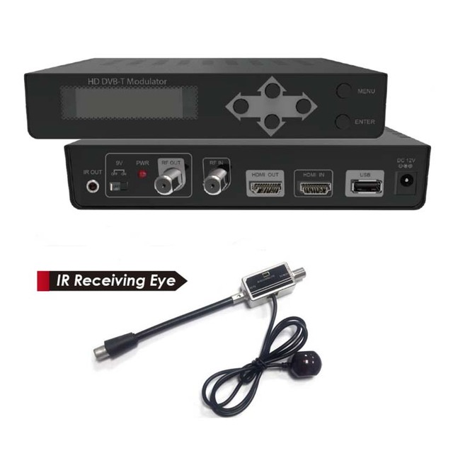 GME Home CATV TV 1CH Full HD 1080P HDMI to RF Digital Terrestrial Encoder DVB-T Modulator With IR Return Path