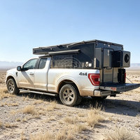 Camper manuel escamotable à double glissière pour benne de camion, coque de camping-car légère en aluminium à glisser pour Toyota Tacoma Hilux Ranger