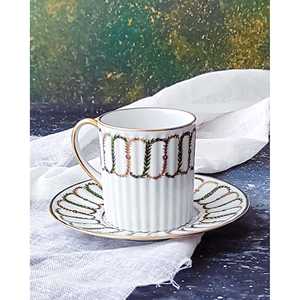 Service à café en porcelaine de luxe de Sèvres pour six personnes, ensembles de tasses à thé vintage élégants, cuillère élégante moderne pour les goûters, hôtels modernes - Product Image 1