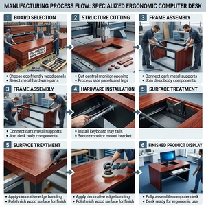 ISO Factory Heavy Duty OEM ODM Customized <strong>Space</strong> <strong>Saving</strong> Factory Direct Flip Top <strong>Computer</strong> <strong>Desk</strong> for Library Media Room Students - Product Image 2