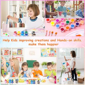 Tiras de Pintura Acrílica Hexapod de 3 ml para Niños, Pintura Acrílica de 12 Colores, Recipientes de Almacenamiento de Pintura de 12 Colores para Niños - Product Image 5