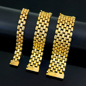 Pulsera de Oro Simple para Mujer, Chapada en Oro de 24k, Elegante Brazalete, Joyería Clásica Brasileña para Bodas y Fiestas - Product Image 4