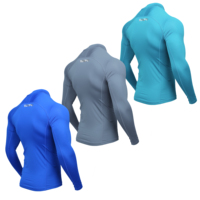 T-shirt à manches longues en tricot pour homme, antibactérien, à compression, garantie de qualité, fonctionnel, en tissu respirant