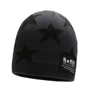 Chapeau en tricot à motif d'étoile Y2K, bonnet unisexe chaud d'hiver, décontracté, pour le sport en plein air, les voyages - Product Image 3