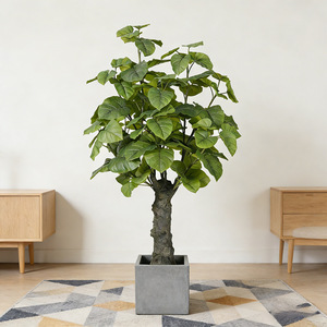 Ficus artificiel Dream Castle Heartleaf Bonsai 120cm-160cm, plante décorative d'intérieur et d'extérieur, arbre en plastique PE - Product Image 1