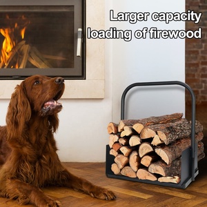 Almacenamiento <span class=keywords><strong>de</strong></span> <span class=keywords><strong>leña</strong></span> <span class=keywords><strong>Chimenea</strong></span> Registro Soporte <span class=keywords><strong>de</strong></span> metal Estante <span class=keywords><strong>de</strong></span> madera negro <span class=keywords><strong>para</strong></span> exteriores - Product Image 5