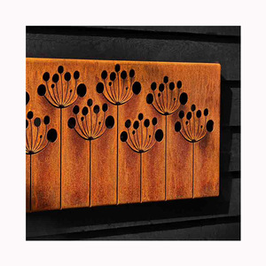 Tấm vườn điêu khắc hàng rào Bảng điều chỉnh trang trí cắt laser corten thép tùy chỉnh ngoài trời kim loại sắt vườn hàng rào 1.50 cao - Product Image 6