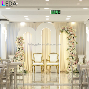 LEDA Designs - Fondo de Escenario para Eventos, Fondo de Acrílico 3D para Bodas, Arco de PVC, Decoración de Boda, Pared de Fondo Blanca - Product Image 1