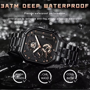 Montre à quartz pour homme, simple, tendance, avec aiguilles lumineuses, étanche, pour le quotidien et les affaires, vente en gros - Product Image 3