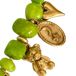 Trendy Golden Anhänger Feder Bowknot Herz DIY vergoldet Edelstahl Mode Anhänger Charm Halsketten Armband - Product Image 4