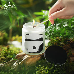 Juego de Velas Aromáticas Orgánicas en Frascos de Vidrio Personalizados con Logotipo y Empaque Personalizados, con Cera de Soya Panda, para Fragancia del Hogar - Product Image 4