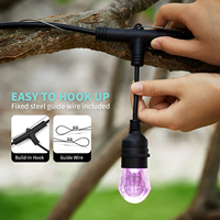 Guirlande lumineuse LED, ampoule étanche IP65, lampe de patio, guirlande de vacances pour meubles de jardin extérieur