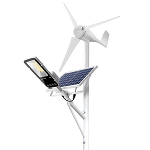 Lampadaire solaire LED en alliage d'aluminium, indice de protection IP66, lumière du jour 6000K, cellule solaire Poly-Si, télécommande, montage mural, garantie 10 ans - Product Image 1