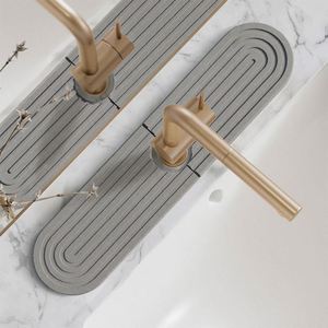 2026 Version Améliorée, Tapis de Drainage en Pierre de Diatomite Ultra-Absorbante et Sûre pour Évier de Cuisine, Protection Anti-éclaboussures et Support pour Bouteilles - Product Image 1
